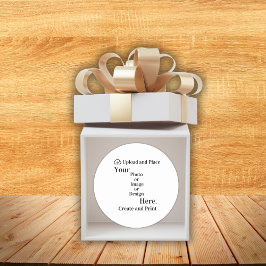 デザインまたは写真のアップロードにシール ラウンドシール