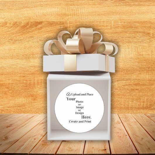 デザインまたは写真のアップロードにシール ラウンドシール