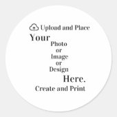 デザインまたは写真のアップロードにシール ラウンドシール (正面)