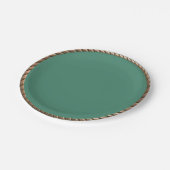 デザインまたは写真を金ゴールドBronzeに追加縁ど ペーパープレート (アングル)