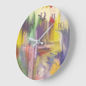 デザインをつないで後方に時間を記録して下さい ラージ壁時計 (傾斜)