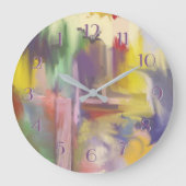 デザインをつないで後方に時間を記録して下さい ラージ壁時計 (正面)