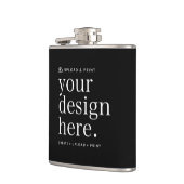 デザインをアップロードしてオリジナルフラスコを作ろう! 6oz フラスク (左)