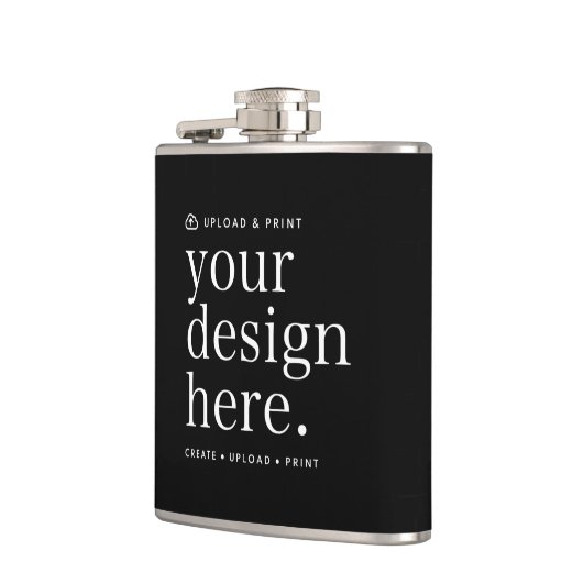 デザインをアップロードしてオリジナルフラスコを作成しよう! 6oz フラスク (左)