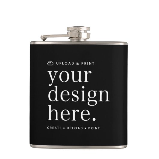 デザインをアップロードしてオリジナルフラスコを作成しよう! 6oz フラスク (正面)
