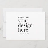 デザインをアップロード - 5" x 7" 招待状 (正面)