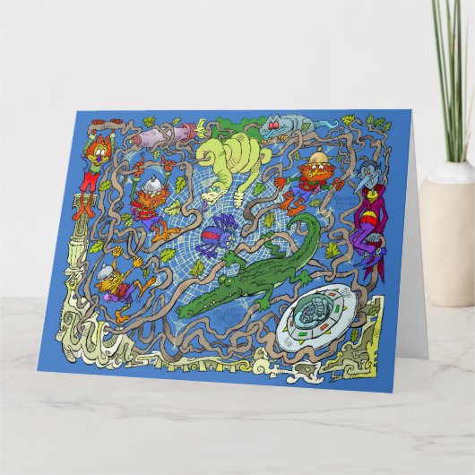 デザインをグリーティングカードに押し込む。 カード (正面)