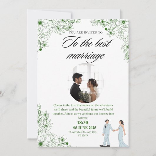 デザインを持った招待素晴らしの曲 招待状 (正面)