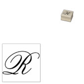 デザインを編集してファンシーCapital R Monogramを変更 ラバースタンプ (押印)