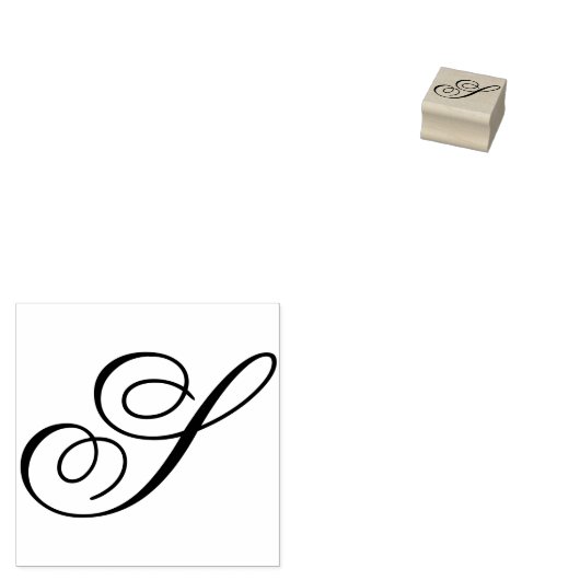 デザインを編集してファンシーSモノグラムを変更 ラバースタンプ (押印)