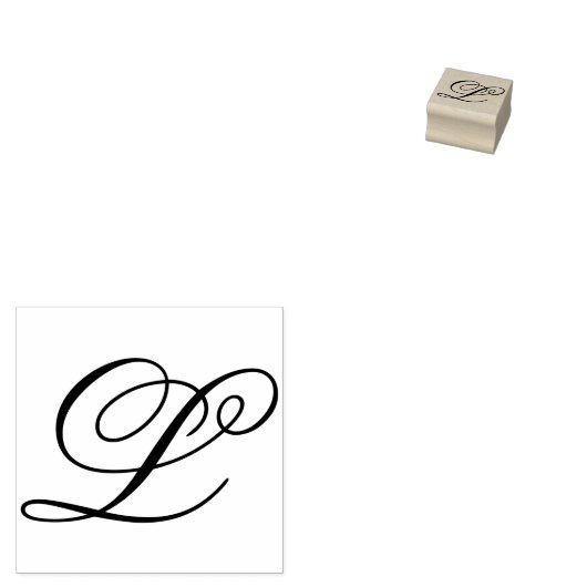 デザインを編集して大ファンシー文字Lを変更 ラバースタンプ (押印)