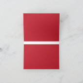 デザインを赤の背景と白に上げる サンキューカード (内部)