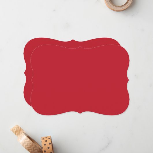 デザインを赤の背景と白に上げる ノートカード (正面/裏面インサイチュ)