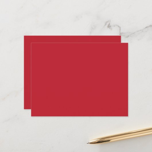 デザインを赤の背景と白に上げる ポストカード (正面/裏面インサイチュ)