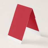 デザインを赤の背景と白に上げる 名刺 (正面)