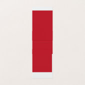 デザインを赤の背景と白に上げる 名刺 (内部フラット)