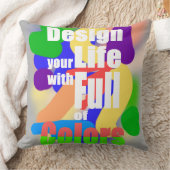 デザインアカラフルライフ クッション (ブランケット)