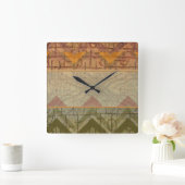デザインアステカ時計 スクエア壁時計 (ホーム)