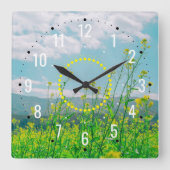 デザインインスパイアバイ自然素朴 – 屋外 スクエア壁時計 (正面)