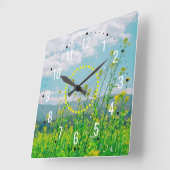 デザインインスパイアバイ自然素朴 – 屋外 スクエア壁時計 (傾斜)