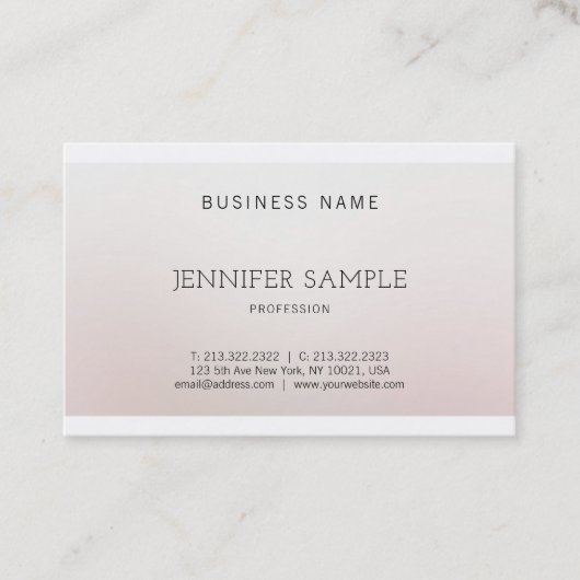 デザインエレガントクリエイティブカラー調和ラグジュアリー 名刺 (正面)