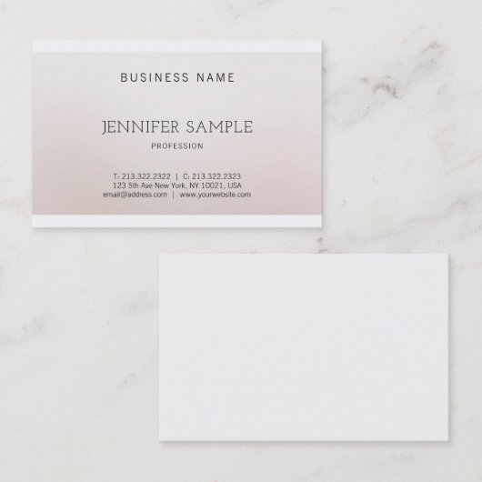 デザインエレガントクリエイティブカラー調和ラグジュアリー 名刺 (正面/裏面)