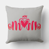 デザインエレガント文字ママタイポグラフィとハート クッション (裏面)