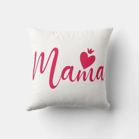 デザインエレガント文字ママタイポグラフィ装飾用クッション クッション (裏面)