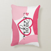 デザインエレガント文字ママ愛するハート アクセントクッション (裏面(縦))