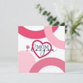 デザインエレガント文字ママ愛するハート カード (スタンド正面)