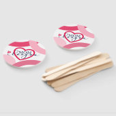 デザインエレガント文字ママ愛するハート ハンドファン (組立なし)