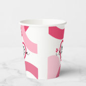 デザインエレガント文字ママ愛するハート 紙コップ (左)