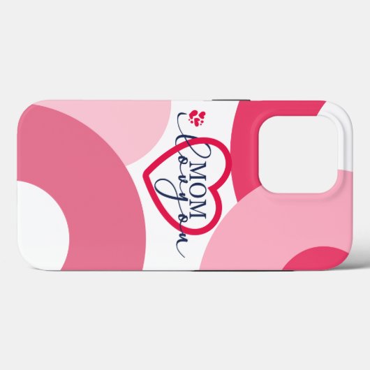 デザインエレガント文字ママ愛するハート Case-Mate iPhoneケース (裏面 (横))