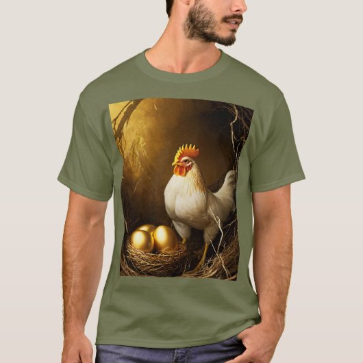 デザインオリーブグリーンTシャツ Tシャツ (正面)