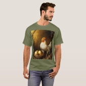 デザインオリーブグリーンTシャツ Tシャツ (正面フル)
