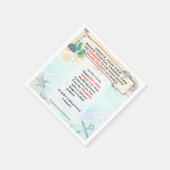 デザインオートビーチコースタルパ航海のティウェア スタンダードカクテルナプキン (角)