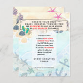 デザインオートビーチ沿岸航海のイベント招待状 (正面/裏面)