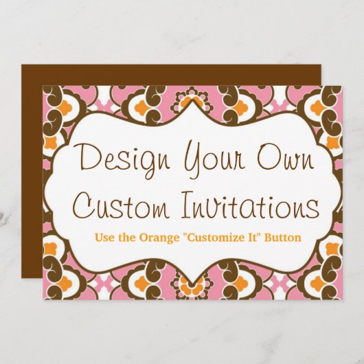 デザインカスタムのパーソナライズされた招待状 招待状 (正面/裏面)