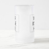 デザインカスタムの贈り物 – 空白の フロストグラスビールジョッキ (中央)