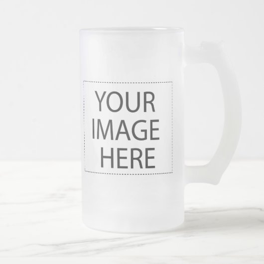 デザインカスタムの贈り物 – 空白の フロストグラスビールジョッキ (右)