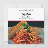 デザインカスタムトマトソースレシピカード (正面)