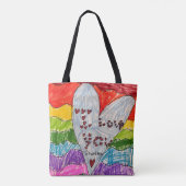 デザインカスタムトートバッグとキッズアートワーク トートバッグ (裏面)