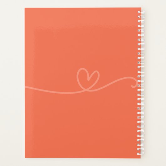 デザインカスタムファミリーフォトピーチアポイントメント プランナー手帳 (裏面)