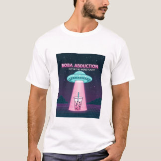 デザインカスタムボバティーUFO - Glow-in-the-Dark Alie Tシャツ