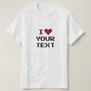 デザインカスタムiハートtシャツ(友人とチーム用) tシャツ