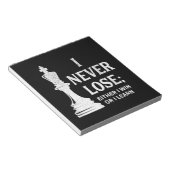 デザインクラシックチェス、私は決して負けない;私はどちらかの勝つ ノートパッド (アングル)