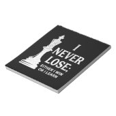 デザインクラシックチェス、私は決して負けない;私はどちらかの勝つ ノートパッド (回転)