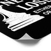 デザインクラシックチェス、私は決して負けない;私はどちらかの勝つ ポスター (角)