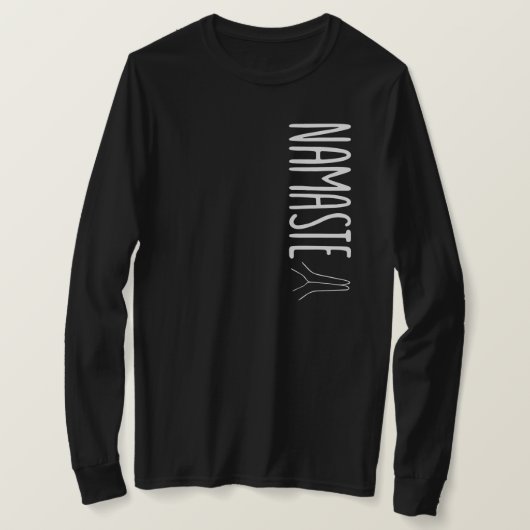 デザインクールナマステlマインドフルネス女性 tシャツ (デザイン正面)