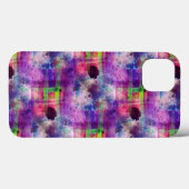 デザイングリーン、紫色のテクスチャ水色 Case-Mate iPhoneケース (裏面 (横))